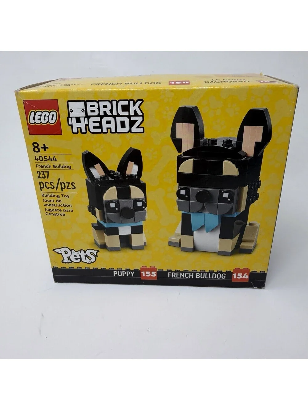 LEGO BrickHeadz Pets #154 #155 French Bulldog & Puppy (40544) 237 Pcs SEALED NEW